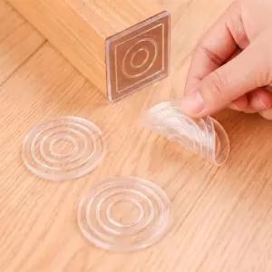 소음방지패드 투명 실리콘 의자발캡 긁힘방지 스티커 중 4p