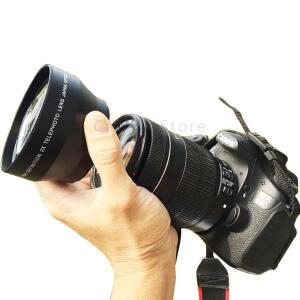 62mm 2.2x 배율 텔레컨버터 망원 렌즈 캐논 니콘 펜탁스 올림푸스 DSLR 카메라용 18-200MM 나사산