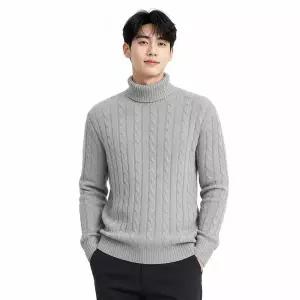 [리미드]남성 꽈배기 목폴라 니트 티셔츠 ON-KN-QWFLDFJI