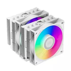 PCCOOLER CPS RT620 PRO ARGB 카본스틸 화이트 듀얼타워 CPU 공랭쿨러