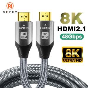 UHD 8K HDMI 케이블 48Gbps 고속 2.1 코드 4K@120Hz 비디오 (HDTV  노트북  프로젝터용) 긴 1.5m 2m 3m