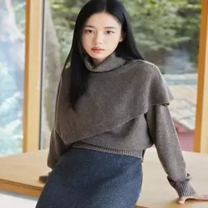 FW 알파카 드레이프 니트