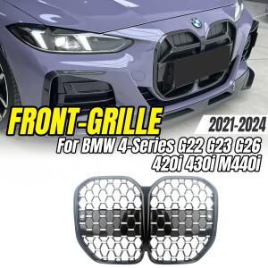 BMW 4시리즈 G22 G23 G26 420i M440i 2021-2024 프론트 키드니 그릴, 자동차 스타일링 업그레이드 부품 및