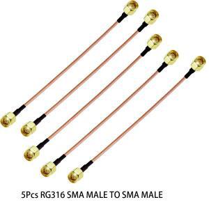 SMA to 케이블 수-수 커넥터 안테나 확장 점퍼 RF 점퍼케이블 어댑터 RG316 3G 4G GSM 5개