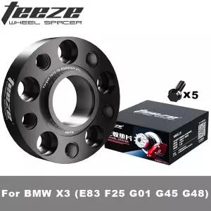 허브스페이스 휠 BMW 호환 X3 E83 F25 G01 G45 G48용 Teeze 단조 7075-T6 알루미늄 스페이서 허브 어댑터 1