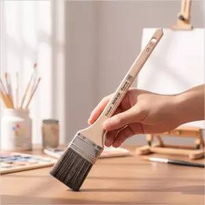 유성붓 평필 6호 5cm 페인트 청소 긴 평필6호 페인트붓 브러쉬 평붓 벽지 DIY 칠