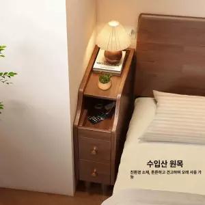 원목 틈새 협탁 서랍 선반 침대옆선반 인테리어 탁자