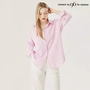 나인식스뉴욕데일리 스트라이프 카라 박스핏 셔츠 NO1BA019L0NO1BA019L01