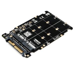 M2 SSD 어댑터 M.2-U.2 변환기 2in1 NVMe M-키 SATA B-키-U2 SFF-8639 데스크탑 컴퓨터용 보드