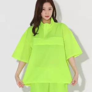 올리베 여성 바람막이 형광 스포츠 아노락