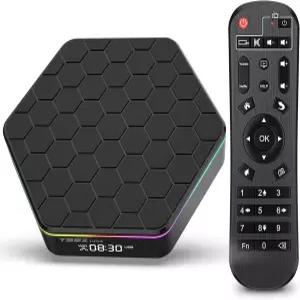 T95Z 안드로이드 TV 박스 2026 12.0 4GB RAM ROM 쿼드코어 코어텍스-A53 CPU 2.4GHz/5GHz 듀얼 밴드 WiFi6
