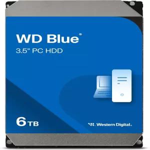 웨스턴 디지털 6TB WD 블루 PC 내장 하드 드라이브 HDD - 5400RPM SATA 6Gb/s 256MB 캐시 3.5인치 WD60EZAX