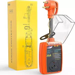 Nilight 30Amp RV 서지 보호 회로 분석기 2100줄 전압 모니터 고저 쓰파이크 125V/3750W ETL 캠퍼 밴용