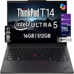 레노버 씽크패드 T14 5세대 비즈니스 노트북 14인치 FHD IPS 인텔 울트라 5 125U 16GB DDR5 RAM SSD 5MP HD