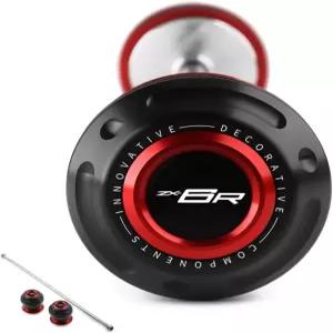 모키톤 모터사이클 앞축 포크 휠 충돌 보호 슬라이더 카와사키 닌자 ZX6R 2024와 호환 6R 액세서리 빨간색