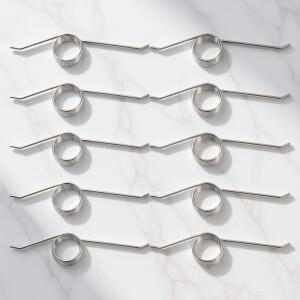 10Pcs 토션 스프링 쓰레기통 페달 교체용 고탄성 가정용 야외 뚜껑 개폐 메커니즘