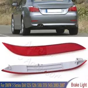 BMW 5 E60 용 리어 범퍼 레드 리플렉터 브레이크 라이트 525i 528i 530i 535i 545i 2003-2007 자동차 용 63