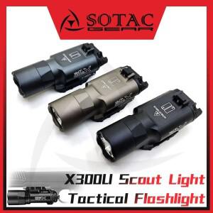 SOTAC GEAR X300 울트라 플래시라이트 스카우트 라이트 화이트 LED 아웃도어 전술용 20mm 레일 호환