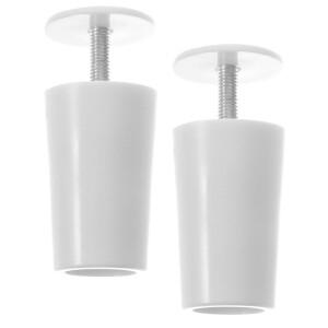 2Pcs 흰색 플라스틱 블라인드 스토퍼  표면 롤러 셔터 수리 부품 알루미늄 스틸 컴팩트 디자인