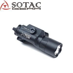 SOTAC 서바이벌 X300U-B 스카우트 라이트 에어소프트 행잉 스트로브 LED 사냥용 메탈 손전등 20mm 레일 호