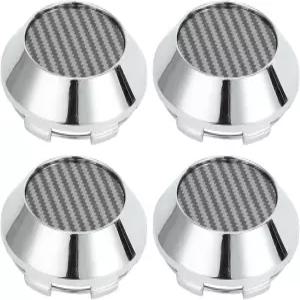 VekAuto 4 PC 휠 센터 캡 허브 림 OD 68mm/2.68인치 블랙 카본 파이버 패턴 스티커가 부착된 BMW 시리즈용