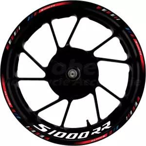 멋진 17인치 휠 림 스티커 데칼 테이프 - BMW S1000R 2009-2024 블랙 앤 레드 컬러 차단 메인 호환됩니다