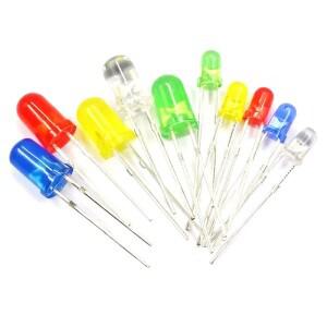 100PCS 3M 호환m 5mm 캔들 LED 레드 옐로우 그린 블루 화이트 라이트 플래시 블링크 딥 다이오드 인터미텐