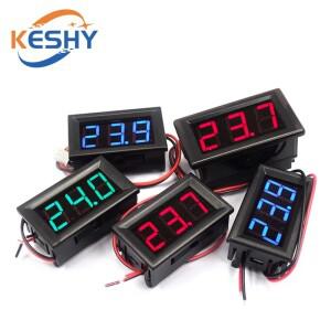 [호환품]0.56 인치 디지털 전압계 DC 4.5V ~ 30V 패널 미터 6V 12V 바이크 오토바이 차량용 빨간색/파란색/