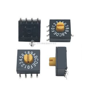 로터리 코딩 스위치 DIP 0-F SMD 핸들 길이 3M 호환m 10 비트 16 인코더 8421C 포지티브 코드 4:1