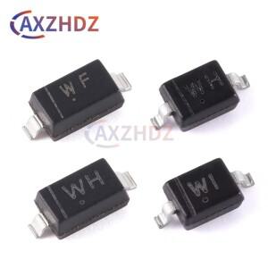 100개 BZT52C10 SOD123 10V WF SOT-323 11V WG 12V WH 13V WI 15V WJ 350mW SMD 제너 다이오드
