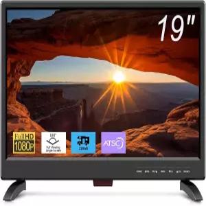페이허 19인치 평면 스크린 TV 내장 디지털 ATSC 튜너 1080p LED 주방 침실 RV 카라반 캠핑 야외용 HDMI
