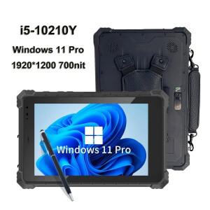 견고한 10.1 인치 Windows 11 Pro 산업용 태블릿 8GB + Intel i5-10210Y IP68 700nit RJ45 RS232 4G Lte H