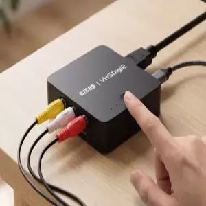 아날로그 RCA TO HDMI AV 캡쳐 보드 레트로 비디오 영상 디지털 변환기 캠코더 테이프 실시간 MP4 저장