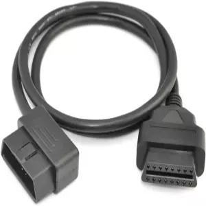 iKKEGOL 3피트 100cm OBD-II 직각 16핀 자동차 남성 대 여성 연장 케이블 진단 코드 어댑터