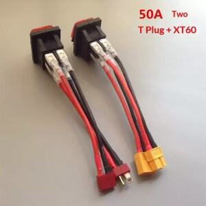 [호환품]T-플러그 XT60 전원 스위치 50A 방수 4핀 2단 고전류 풀 네트 보트 메인