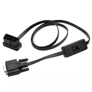 OLLGEN OBD2 OBDII 16핀 남성에서 DB9 시리얼 RS232 여성 포트 케이블 어댑터 진단 연장 커넥터 1M/3.3피트