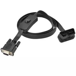 OLLGEN 1.5M 5피트 OBD2 OBDII 16핀 남성에서 DB9 시리얼 RS232 여성 포트 케이블 어댑터 진단 연장 커넥터