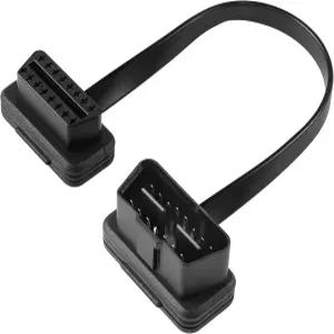 CERRXian 1FT 0.3M OBDII OBD2 직각 16핀 남성 대 여성 연장 케이블 스캔 도구 진단 연장기 코드 변환