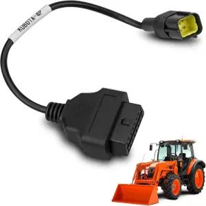 쿠보타 차량용 OBD2 어댑터 케이블 4핀에서 진단 커넥터 II 스캔 도구와 호환 - 3824-26을 대체합니다