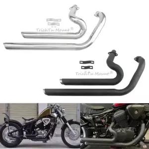 혼다 섀도우 VLX600 VT600C VT600CD 1988-08용 오토바이 풀 배기 파이프 키트 탈착식 소음기