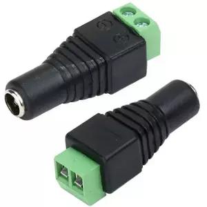 dc 5.5x2.1mm 암 변환 젠더 2p 스크류 터미널 단자 cctv전원연결 led아답터 led