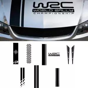 오프로드 차량용 WRC 레이싱 카 후드 스티커 스포츠 스타일 자동차 개조 액세서리
