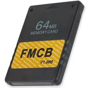FMCB Free McBoot PS2 메모리 카드 v1.966 64MB 플러그 앤 플레이 - 블랙 1개 USB 드라이브나 하드 게임