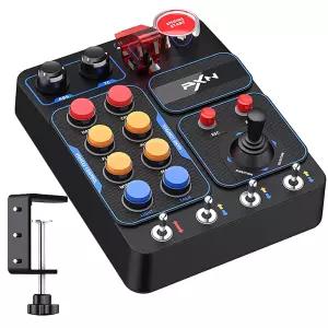 RGB와 USB 플러그 앤 플레이 기능이 탑재된 PXN CB1 PC 레이싱 버튼 박스 30개의 프로그래밍 가능한 입력