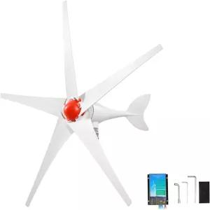 VEVOR 800W 12V 풍력 터빈 발전기 및 태양광 하이브리드 컨트롤러가 포함된 5엽 키트 RV 보트 홈파밍용