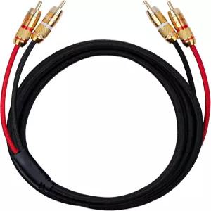 Fluance HiFi 스테레오 RCA 케이블 수컷 2개 x 프리앰프 CD 플레이어 턴테이블 게임 콘솔 홈시어터 및