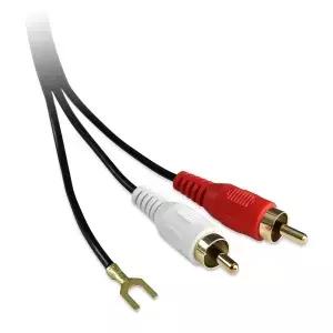 듀얼 스페이드 접지선이 적용된 플루언스 골드 도금 RCA 케이블 3피트 (PFHTCA)