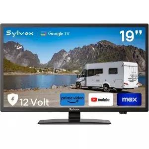 SYLVOX 19인치 RV TV 구글 OS 탑재 12볼트 스마트 178 HDMI/USB 포트 AC/DC 전원 지원