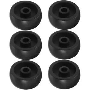 BUGUYYO 6 팩 러닝머신 이동 바퀴 1.85 X 0.78 인치 교체용 롤러 휠 운동용 자전거 조정 기구 유니버설