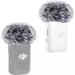DJI MIC 2용 YOUSHARES 윈드스크린 퍼리 마이크 커버 팝 필터 배경 소음 감소 2개 세트 1용 아님